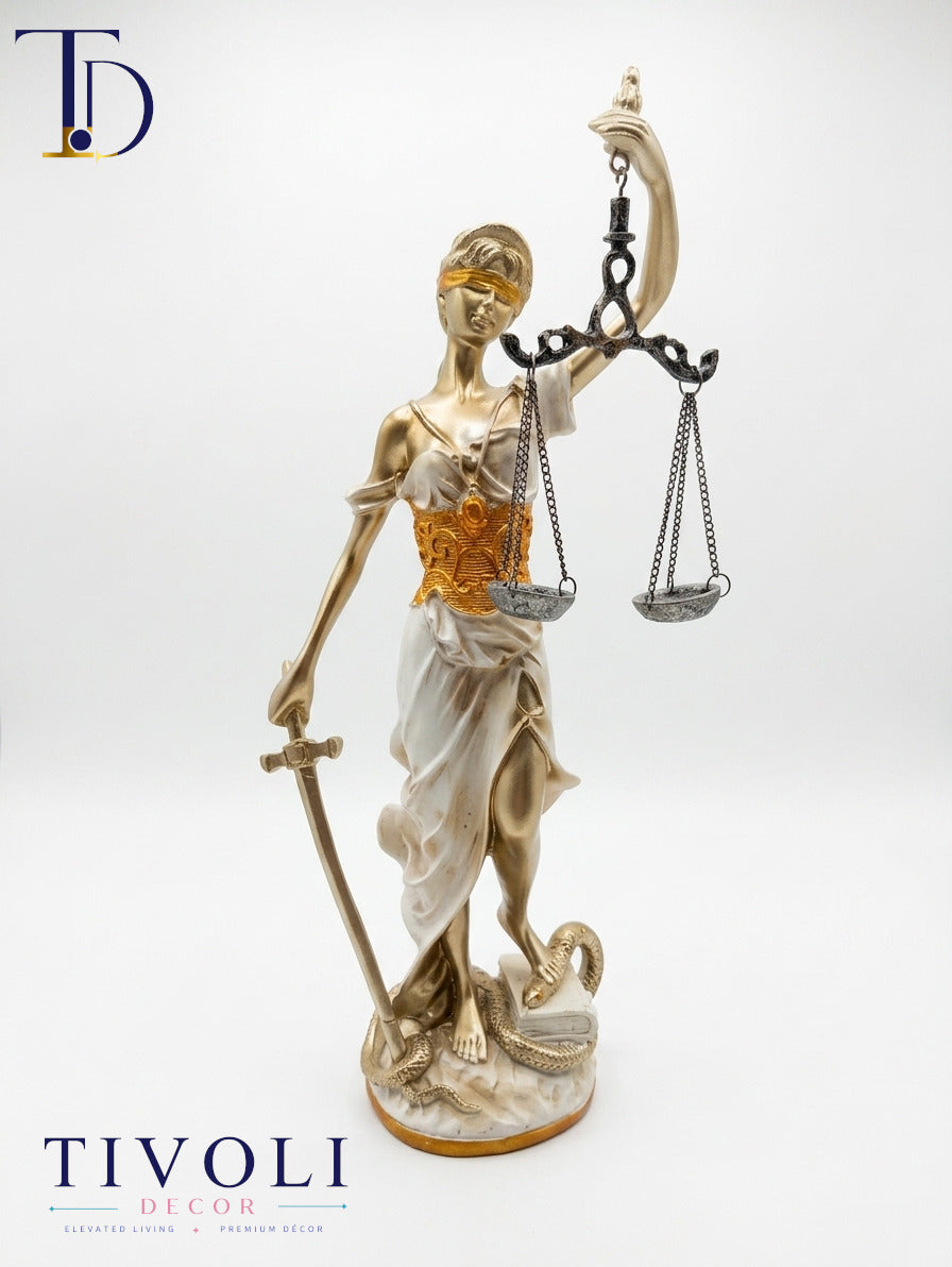Greek Justice Sculpture – Luxury Office & Home Decor