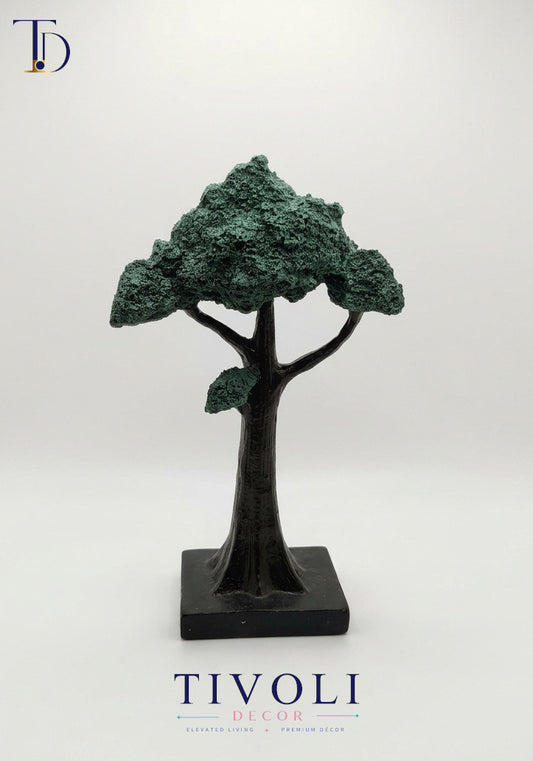Modern Tree Decor – Luxury Gold and Forest Green Home Decor